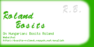 roland bosits business card